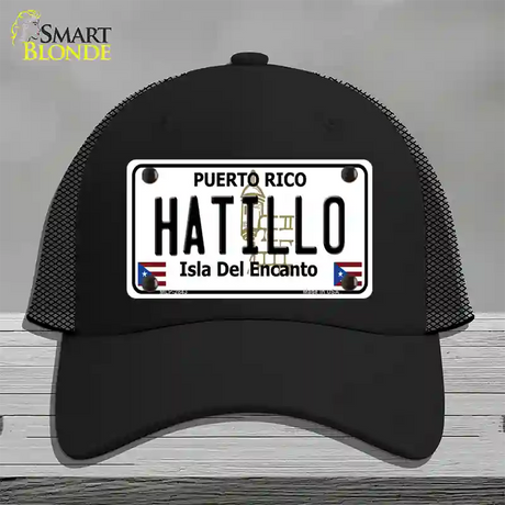 Hatillo Puerto Rico Novelty License Plate Hat Mesh / Black