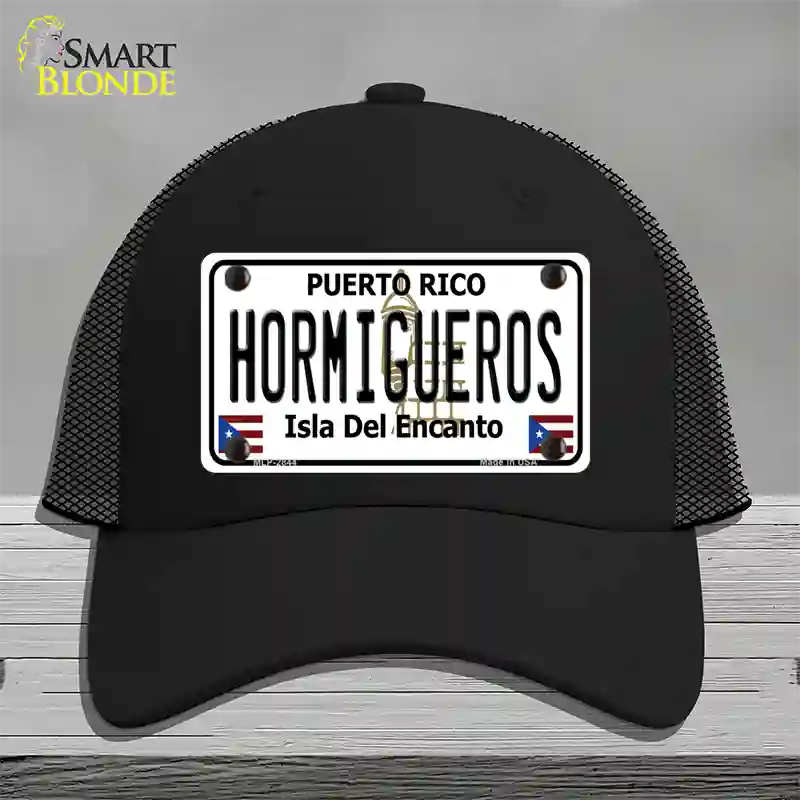 Hormiguesros Puerto Rico Novelty License Plate Hat Mesh / Black