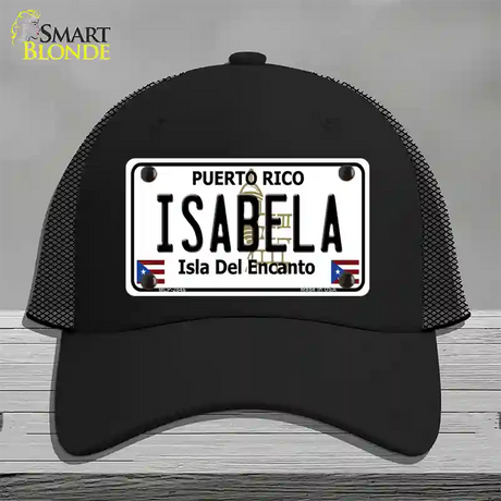 Isabela Puerto Rico Novelty License Plate Hat Mesh / Black