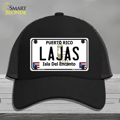 Lajas Puerto Rico Novelty License Plate Hat Mesh / Black