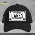 Lares Puerto Rico Novelty License Plate Hat Mesh / Black