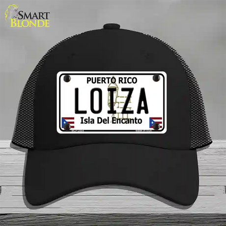 Loiza Puerto Rico Novelty License Plate Hat Mesh / Black