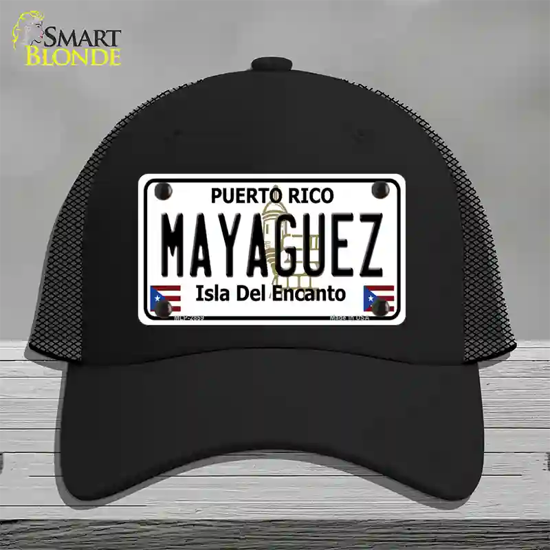 Mayaguez Puerto Rico Novelty License Plate Hat Mesh / Black