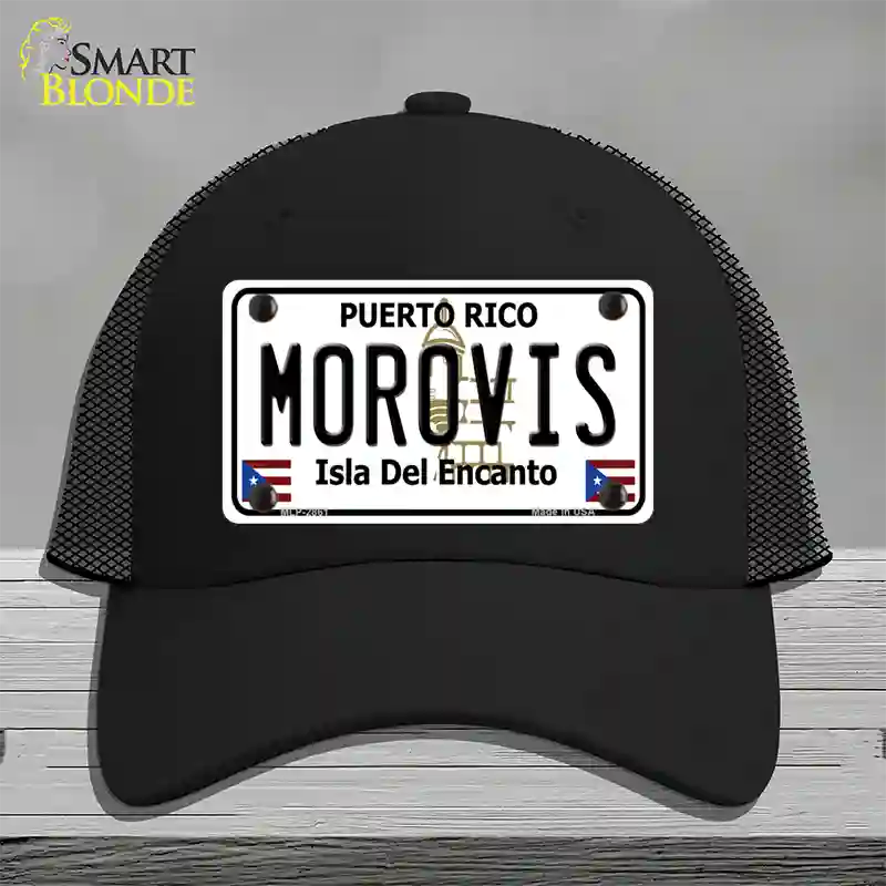 Morovis Puerto Rico Novelty License Plate Hat Mesh / Black