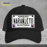 Naranjito Puerto Rico Novelty License Plate Hat Mesh / Black