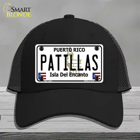 Patillas Puerto Rico Novelty License Plate Hat Mesh / Black