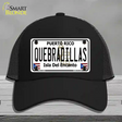 Quebradillas Puerto Rico Novelty License Plate Hat Mesh / Black