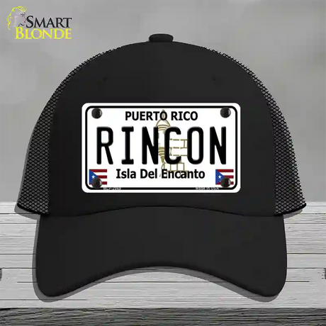 Rincon Puerto Rico Novelty License Plate Hat Mesh / Black