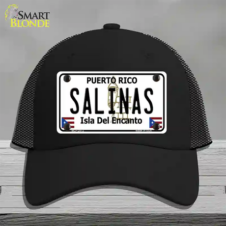 Salinas Puerto Rico Novelty License Plate Hat Mesh / Black