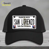 San Lorenzo Puerto Rico Novelty License Plate Hat Mesh / Black