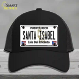 Santa Isabel Puerto Rico Novelty License Plate Hat Mesh / Black