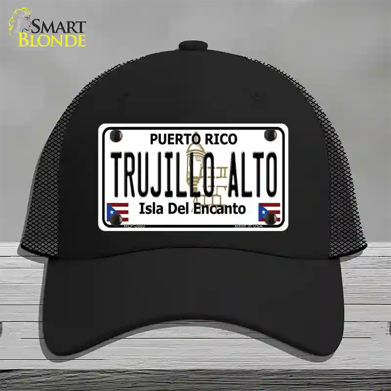 Trujillo Alto Puerto Rico Novelty License Plate Hat Mesh / Black