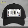 Villalba Puerto Rico Novelty License Plate Hat Mesh / Black