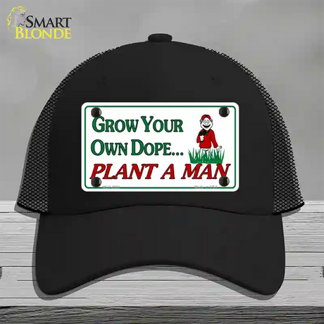 Grow Dope Novelty License Plate Hat Mesh / Black