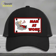 Man At Work Novelty License Plate Hat Mesh / Black