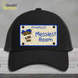 Americas Messiest Room Novelty License Plate Hat Mesh / Black