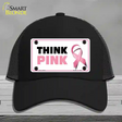 Think Pink Novelty License Plate Hat Sign Mesh / Black