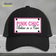 Pink Chic Novelty License Plate Hat Mesh / Black