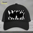 Black White Zebra Black Centered Hearts Novelty License Plate Hat Mesh / Black