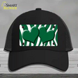 Green White Zebra Green Centered Hearts Novelty License Plate Hat Mesh / Black