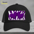 Purple White Zebra Purple Centered Hearts Novelty License Plate Hat Mesh / Black