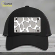 Grey White Giraffe Novelty License Plate Hat Mesh / Black