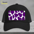 Purple White Giraffe Novelty License Plate Hat Mesh / Black