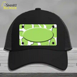 Lime Green White Giraffe Lime Green Center Oval Novelty License Plate Hat Mesh / Black