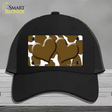 Brown White Giraffe Brown Centered Hearts Novelty License Plate Hat Mesh / Black