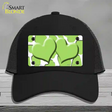 Lime Green White Giraffe Lime Green Centered Hearts Novelty License Plate Hat Mesh / Black