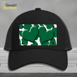 Green White Giraffe Green Centered Hearts Novelty License Plate Hat Mesh / Black