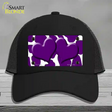 Purple White Giraffe Purple Centered Hearts Novelty License Plate Hat Mesh / Black