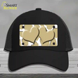 Gold White Giraffe Gold Centered Hearts Novelty License Plate Hat Mesh / Black