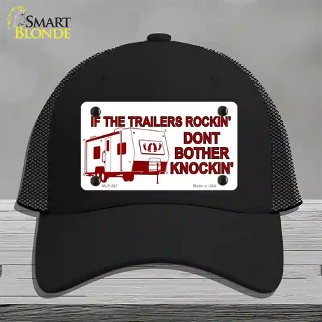 If Trailers Rockin Novelty License Plate Hat Mesh / Black