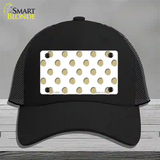 Gold White Polka Dot Novelty License Plate Hat Mesh / Black