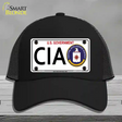 CIA Novelty License Plate Hat Mesh / Black