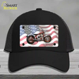 Indian Motorcycle American Flag Novelty License Plate Hat Mesh / Black