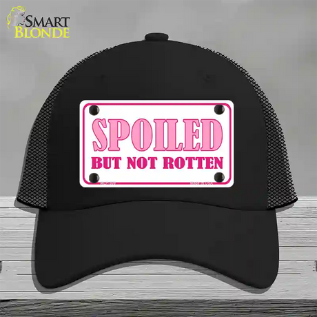 Spoiled But Not Rotten Novelty License Plate Hat Mesh / Black