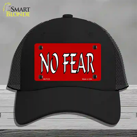 No Fear Novelty License Plate Hat Mesh / Black