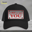 Its Not All About You Novelty License Plate Hat Mesh / Black