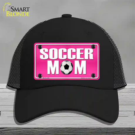 Soccer Mom Novelty License Plate Hat Mesh / Black