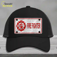 Firefighter Badge Novelty License Plate Hat Mesh / Black