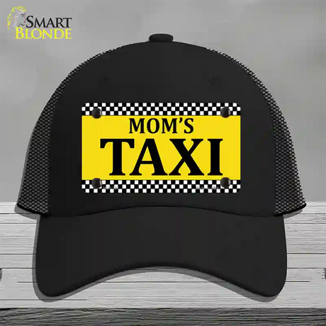 Moms Taxi Novelty License Plate Hat Mesh / Black