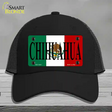 Chihuahua Mexico Flag Novelty License Plate Hat Mesh / Black