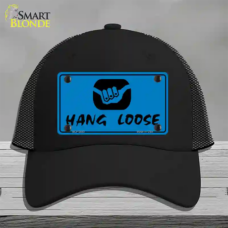 Hang Loose Novelty License Plate Hat Mesh / Black