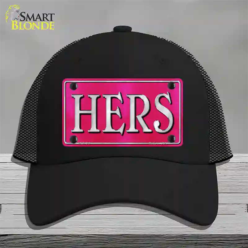 HERS Novelty License Plate Hat Mesh / Black