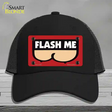 Flash Me Novelty License Plate Hat Mesh / Black