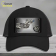 Chopper Skull Novelty License Plate Hat Mesh / Black