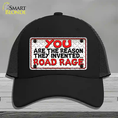 Invented Road Rage Novelty License Plate Hat Mesh / Black