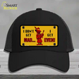 Dont Get Mad Novelty License Plate Hat Mesh / Black